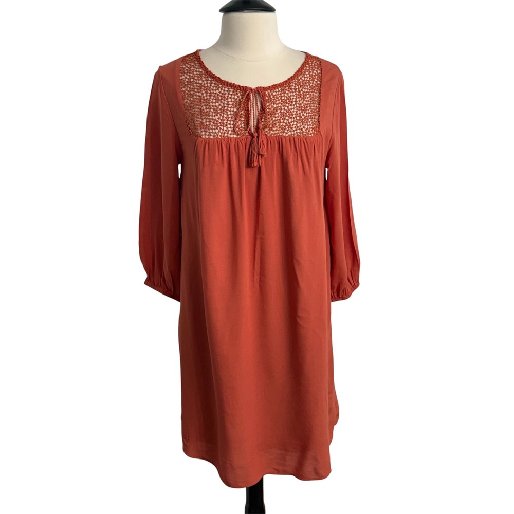 Old Navy Women's 3/4 Blouson Sleeve Bohemian Tunic Dress